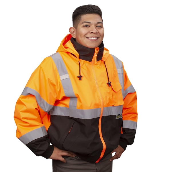 Cordova 2-in-1 Bomber Jacket, 300 Denier Polyester, Orange, 2XL J200-2XL - main